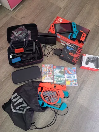 Nintendo Switch con accesorios