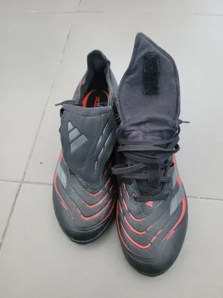 Adidas Predator Turf Zapatillas Fútbol Negro Rojo