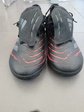 Adidas Predator Turf Zapatillas Fútbol Negro Rojo