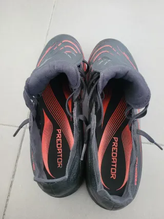 Adidas Predator Turf Zapatillas Fútbol Negro Rojo