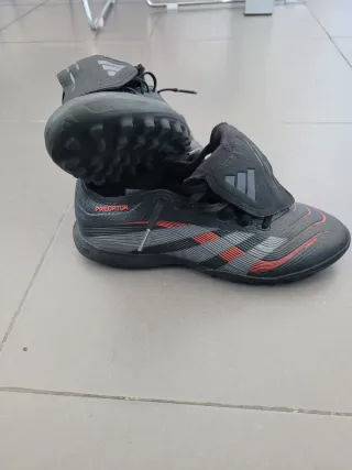 Adidas Predator Turf Zapatillas Fútbol Negro Rojo