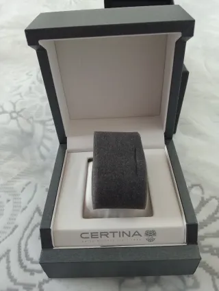 Certina Caja Reloj Negra y Gris
