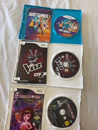 Lote 3 Giochi Wii: Monster High, La Voz, Just Dance