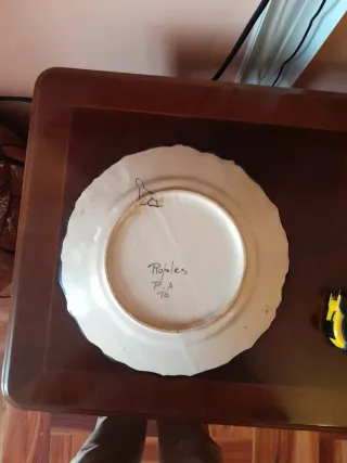 Plato decorativo cerámica cara dios