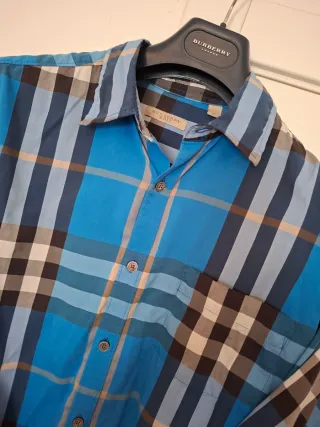 Camisa Burberry Brit Cuadros Azul Talla M