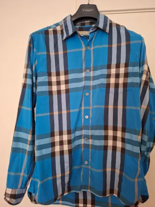 Camisa Burberry Brit Cuadros Azul Talla M