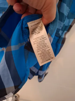 Camisa Burberry Brit Cuadros Azul Talla M