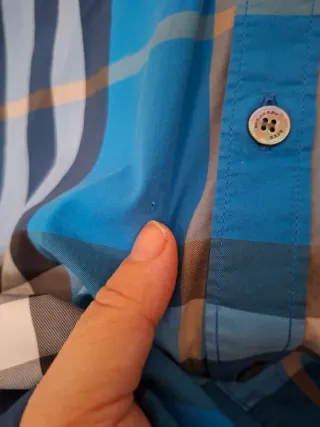 Camisa Burberry Brit Cuadros Azul Talla M