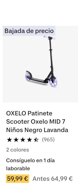 Patinete Oxelo MID 7 Azul