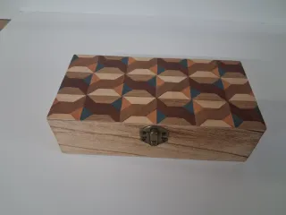 Caja artesanal marquetería madera