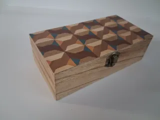 Caja artesanal marquetería madera