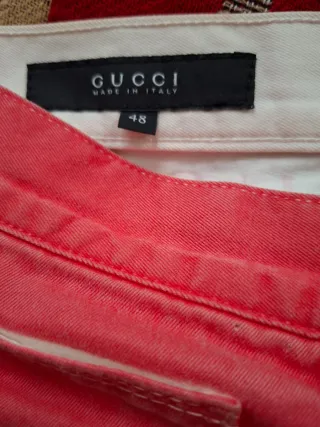 Pantalones Gucci Rojo Hombre