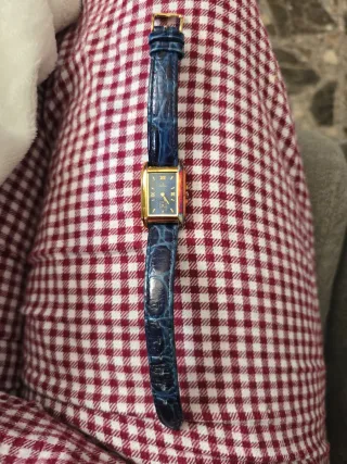 Reloj Festina Rectangular Azul Dorado