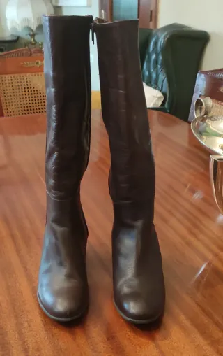 Botas altas de piel mujer