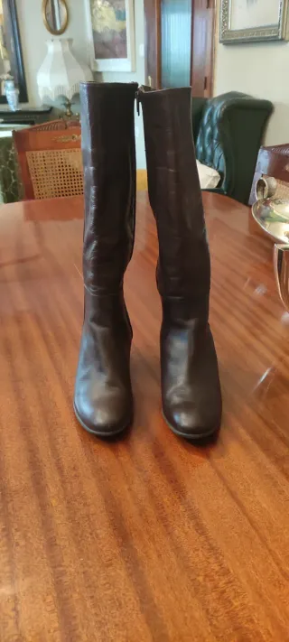 Botas altas de piel mujer