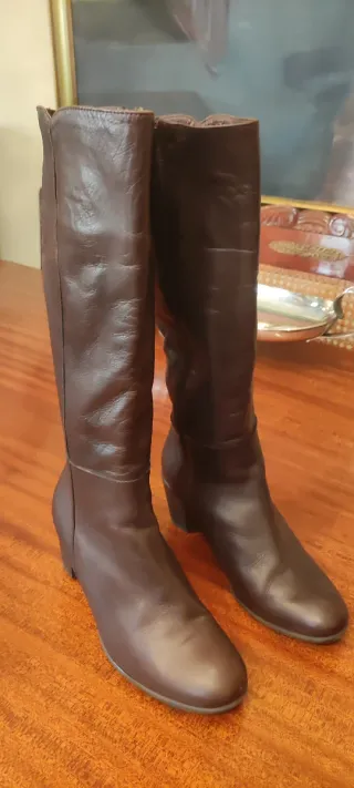 Botas altas de piel mujer
