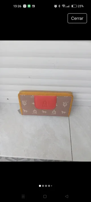 Monedero El Caballo Beige y Naranja