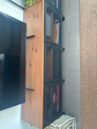 Mueble TV madera y metal