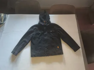 Cazadora vaquera negra con capucha 11-12 años 152