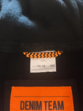 Cazadora vaquera negra con capucha 11-12 años 152