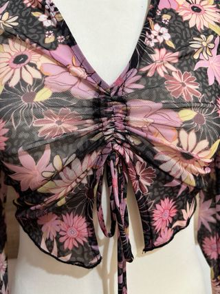 Camiseta Malla Estampada Flores