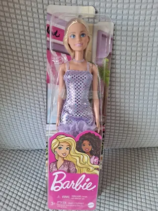 Barbie con vestito brillante nuovo