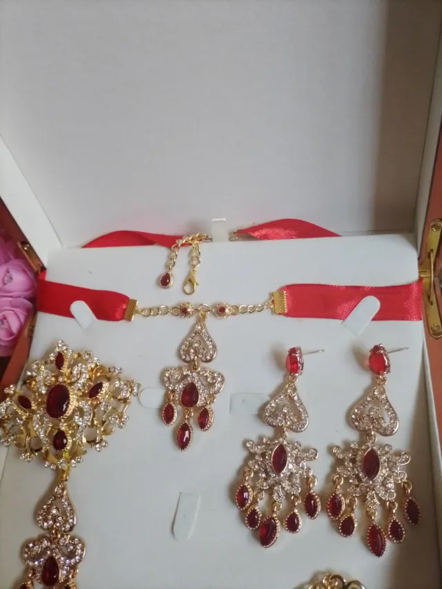 Aderezo Fallera Oro y Rojo