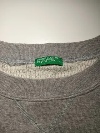 Sudadera Vintage Benetton gris para hombre - XL