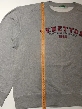 Sudadera Vintage Benetton gris para hombre - XL