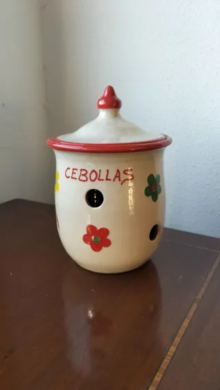 Cebollero antiguo cerámica firmado