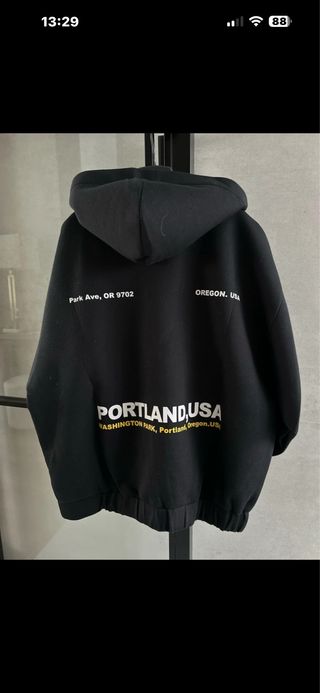 Sudadera Zara Negra Oversize