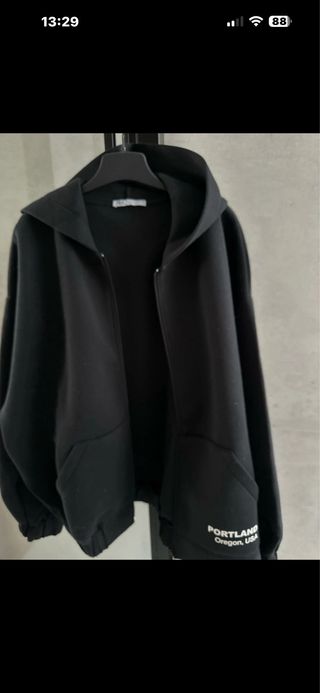 Sudadera Zara Negra Oversize