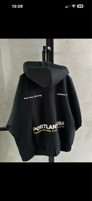 Sudadera Zara Negra Oversize