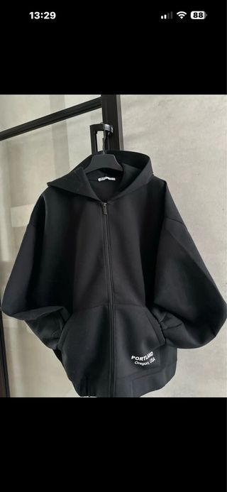 Sudadera Zara Negra Oversize