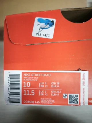 Zapatillas Nike Streetgato Blancas/Azules Talla 44