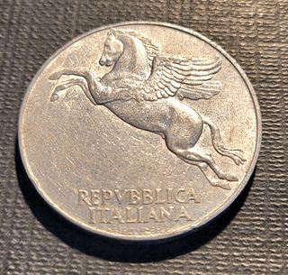 Moneda Italia 1949 Pegaso