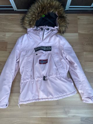 Abrigo Napapijri Rosa con Capucha