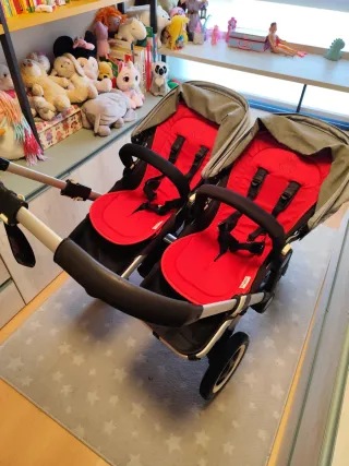 Bugaboo Donkey 2 Sillas Gemelar + Extras