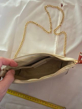 Borsa vera pelle color beige