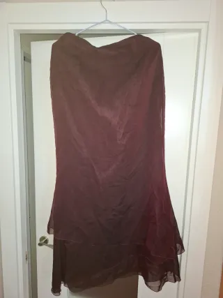 Vestido largo boda morado/berenjena