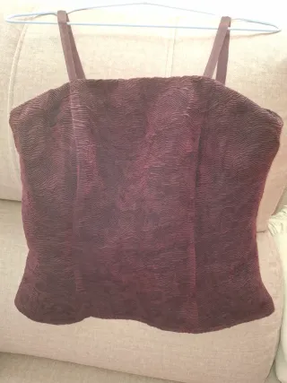 Vestido largo boda morado/berenjena