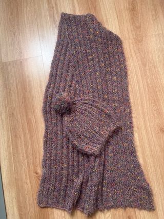 Conjunto gorro y bufanda multicolor