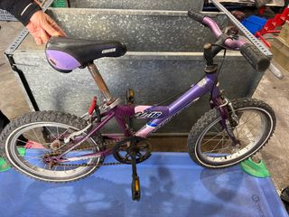 Bicicleta infantil morada 16
