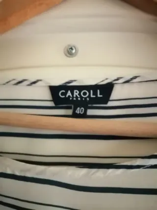 Blusa Caroll Rayas Blancas y Negras