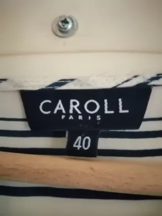 Blusa Caroll Rayas Blancas y Negras