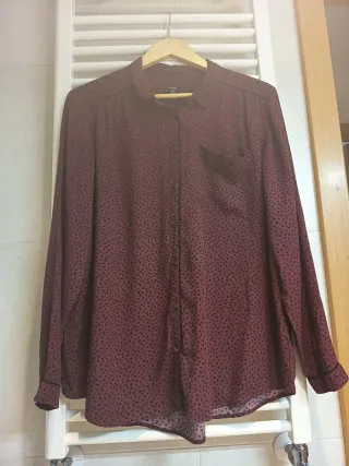 Blusa animal print burdeos y negro T:XL