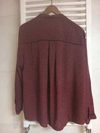 Blusa animal print burdeos y negro T:XL