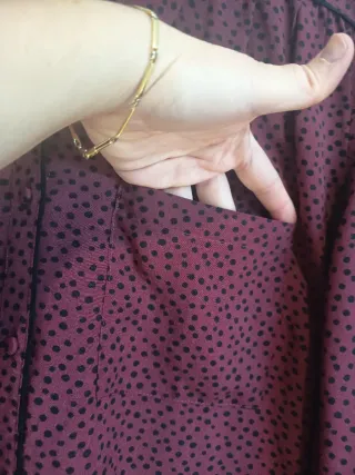 Blusa animal print burdeos y negro T:XL