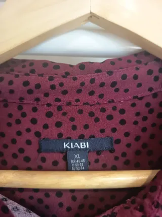 Blusa animal print burdeos y negro T:XL