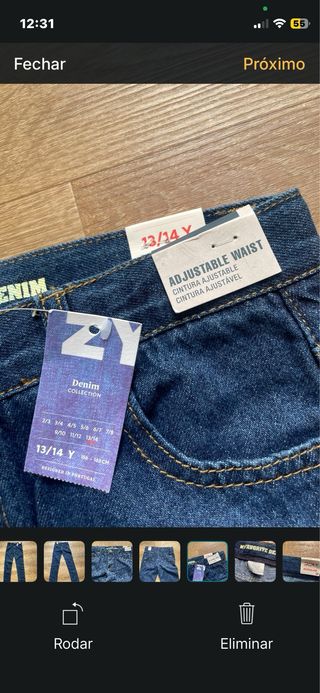 Calças de ganga Zippy novas 13/14 anos